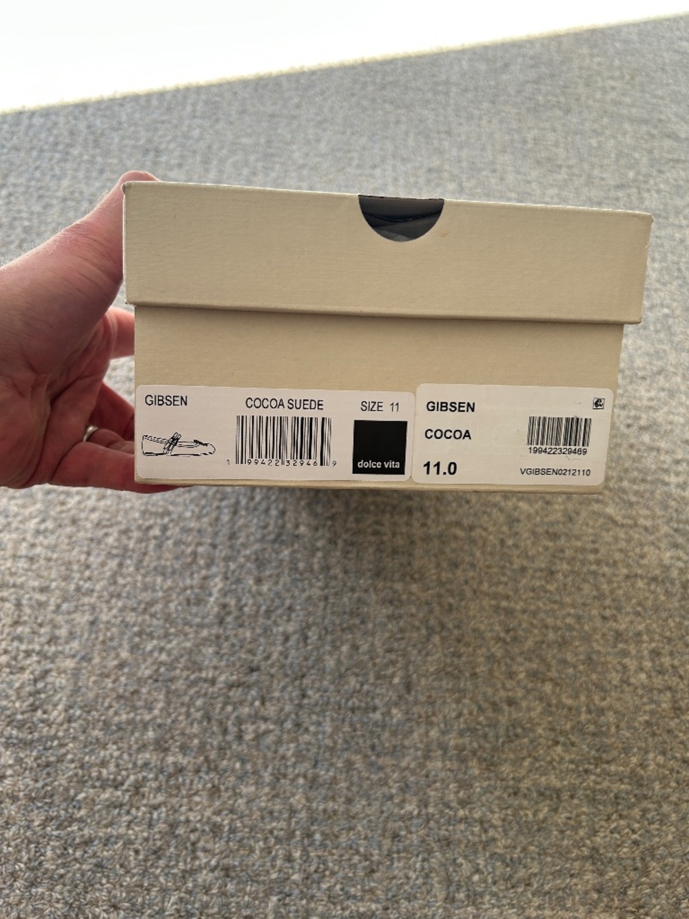 New in Box dolce vita Gibsen Ballet Flats cocoa suede - size 11